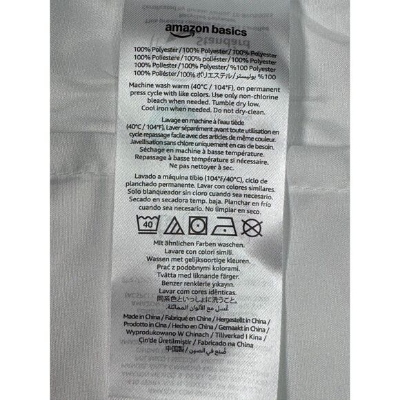 NWOT Amazon Basics Lightweight Pleated Bed Skirt, King, Bright White, Solid - Picture 6 of 6